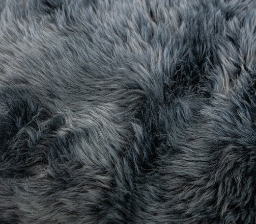 XLarge Long Wool Rugs - Steel Grey