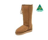 Long Classic Laced Sheepskin Australian Sheepskin Boots (Sizes 13-14)