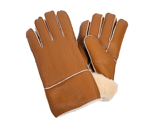 Sheepskin Gloves - Leather Finish