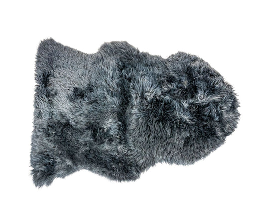 XLarge Long Wool Rugs - Steel Grey